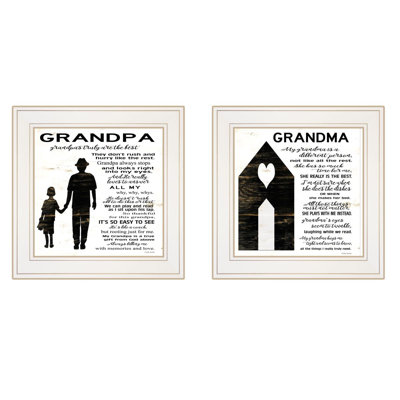 «My Grandparents Are The Best», art mural encadré pour le salon et la maison par Cindy Jacobs