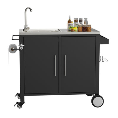 38.00''L Metal Grade 304 Stainless Steel Modular Kitchen Package