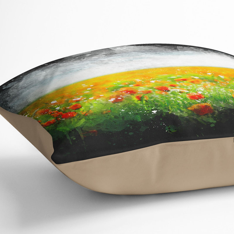 Square Throw Cushion, 40cm H x 40cm W x 15cm D, Stone