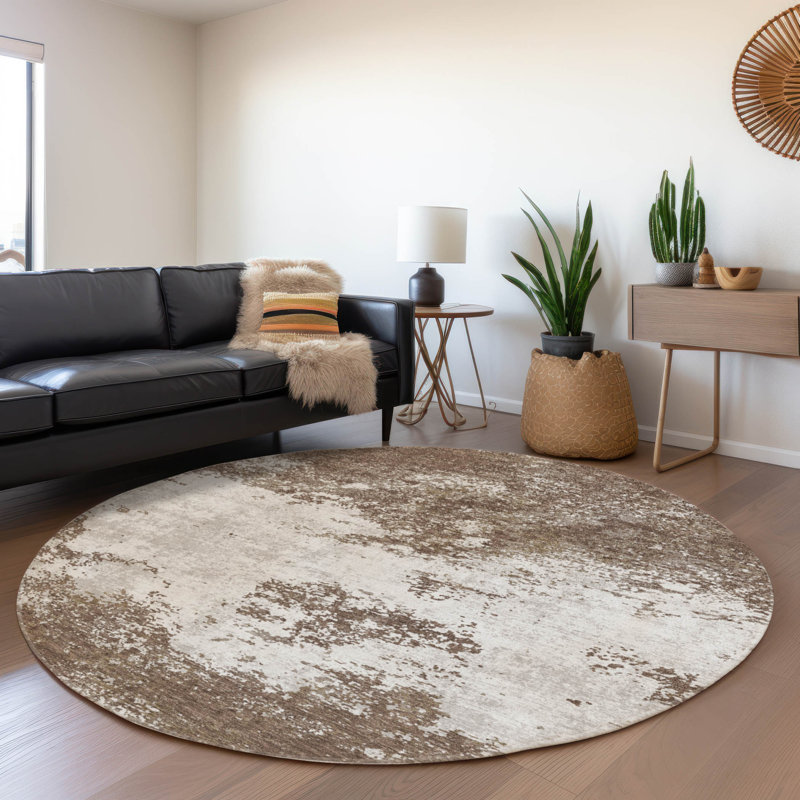 Tapis intérieur / extérieur brun Aera , 2 pi 3 po x 7 pi 6 po