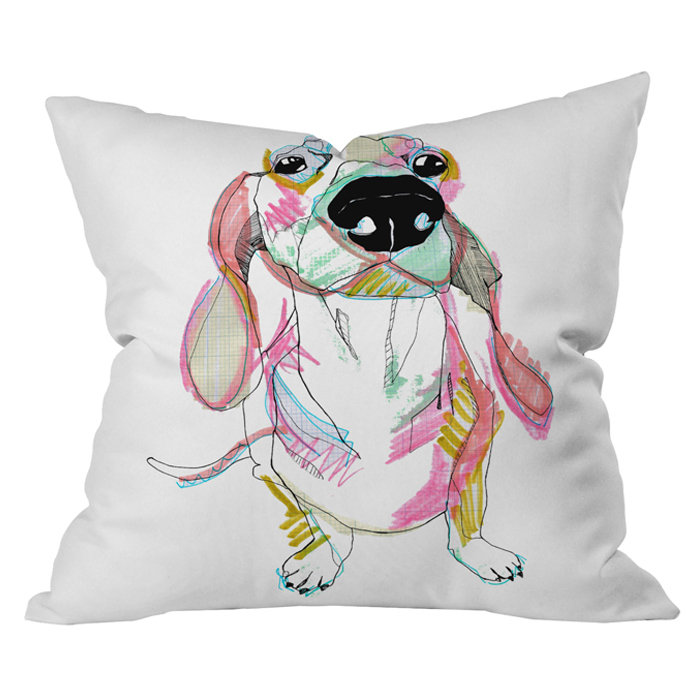 Sausage Dog Outdoor Throw Pillow, 16" x 26"