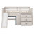 Full Size Low Loft Bed With Slide, Wood Bed Frame With Three Storage Drawers And Two Doors,No Box Spring Needed