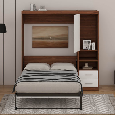 Lit escamotable mural avec armoire
