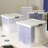 Wham Clip 5x 13.2L Square Plastic Storage Boxes with Secure Clip Lock Lids. L:39.5 x W:39.5 x H:12cm Clear/Green Milieu/Stone-107097832