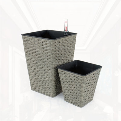 2-Pack Smart Self-watering Square Planter