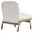Contemporary Velvet & Solid Wood Accent Chair - Beige & Walnut-133166884