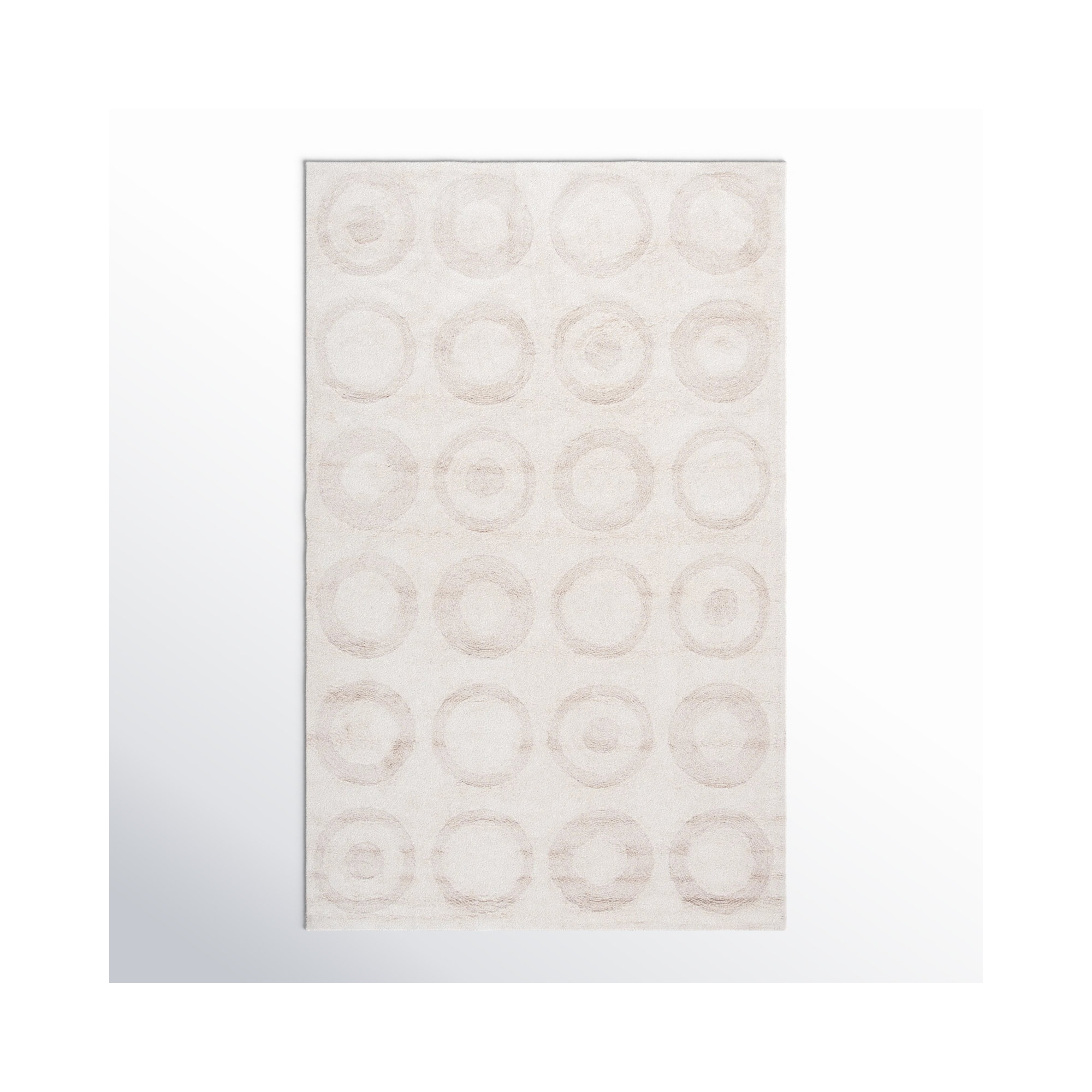 Mullen Handmade Recycled Cotton Ivory Rug, Rectangle 5' x 8'