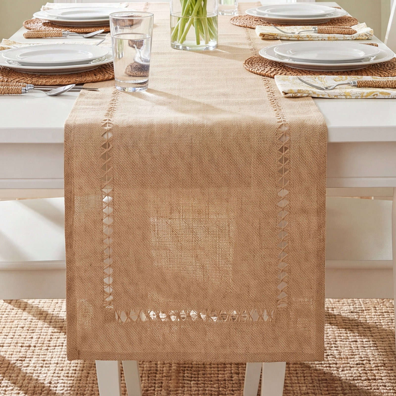 Marianna Collection Table Runner, Natural