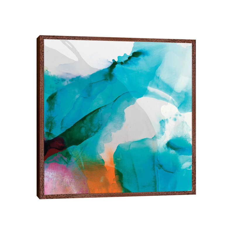 LA Abstract II by Sisa Jasper - Floater Frame Gallery-Wrapped Canvas Giclée on Canvas, Classic Wood Floater Framed
