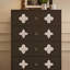 Commode d'appoint moderne simple en bois massif noir