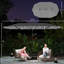 Parasols de patio durables en acier et en polyester à double face avec lumières DEL pour les jardins