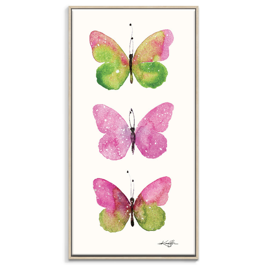 'Three Butterflies 5' Painting on Canvas
