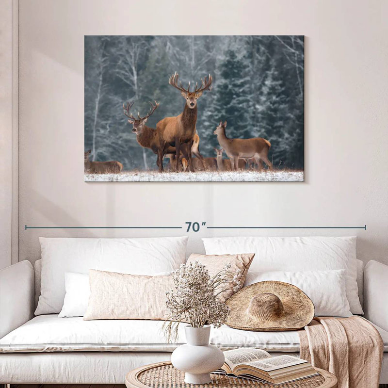 Cerf d'hiver Brampt, H 30 po x l 45 po