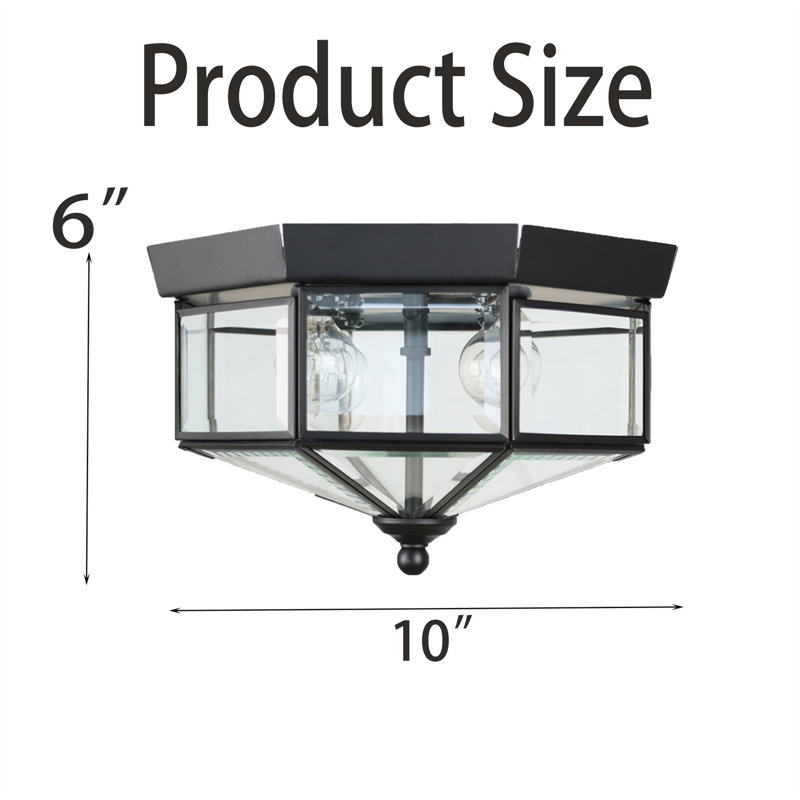 Free Form Flush Mount, Black
