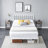 Bed Metal Platform Mattress Foundation With Headboard, Heavy Duty Steel Slat Support-732542237-729256919