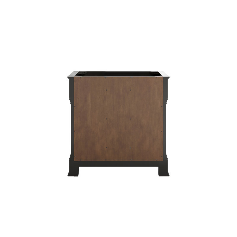 Brookfield 35.75'' W Single Bathroom Vanity Base, Black Onyx