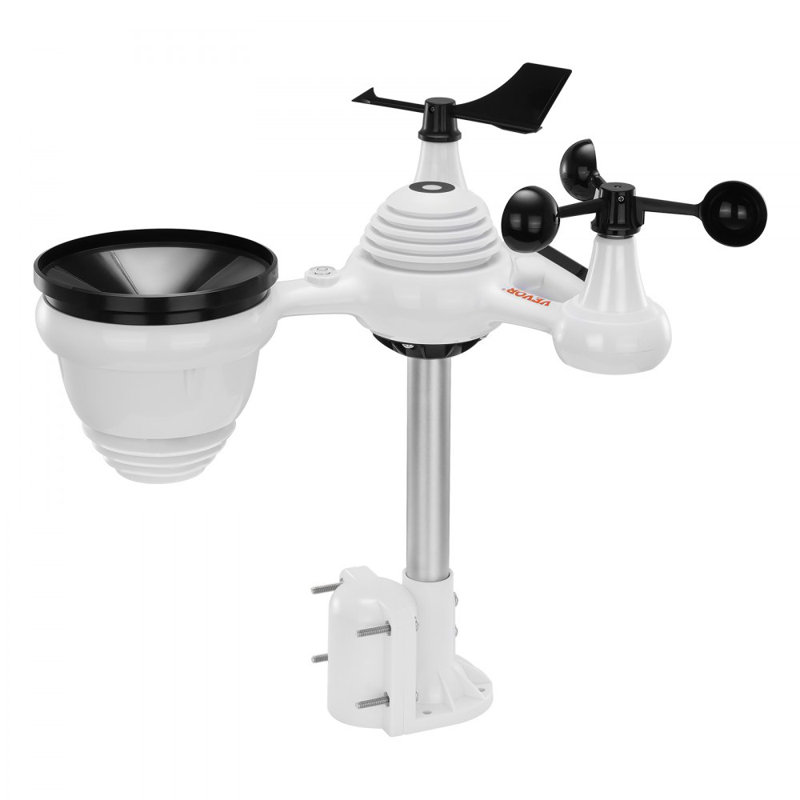 7-in-1 Wireless Weather Station, 7.5 in Large Color Display, Digital Home Weather Station Indoor Outdoor, for Temperature Humidity Wind Speed/Direction Rain UV, with Forecast Data, Alarm, Alerts