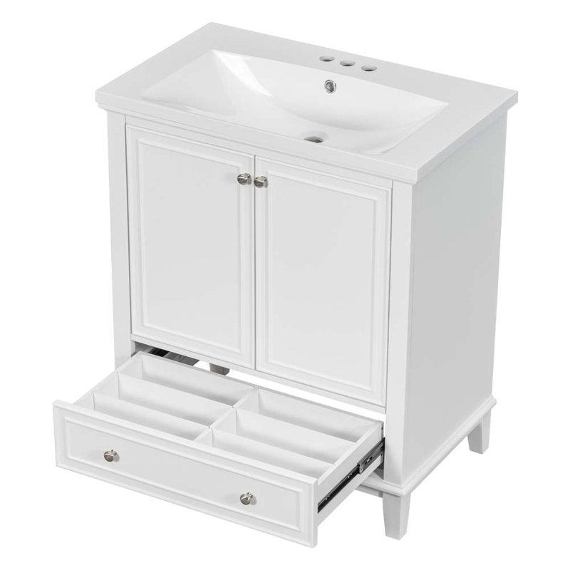 Ensemble de meuble-lavabo simple 30 po Giorgino, Blanc
