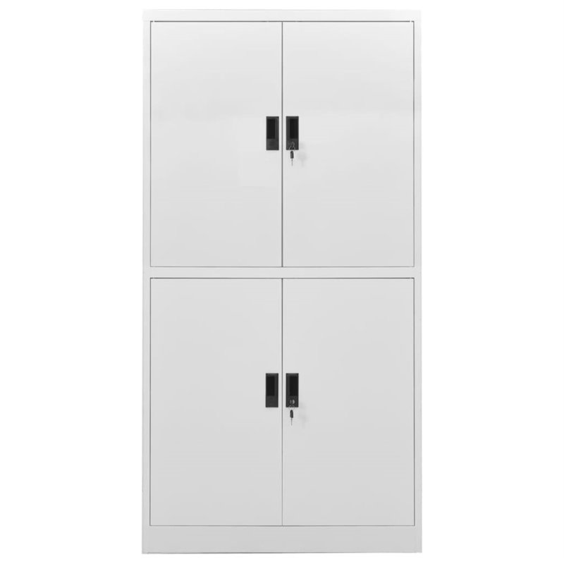 Filing Cabinet Storage Metal Cabinet with Shelves for Home Office Steel, Gray
