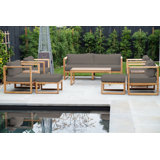 Venice Teak 8 Piece Deep Seating Group With Coffee Table
