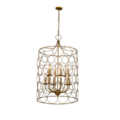 Lustre géométrique lanterne 12 lumières Geralyn