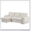 U_STYLE Canapé-lit modulaire rembourré avec sacs de rangement et 2 porte-gobelets sur les accoudoirs-1451040771