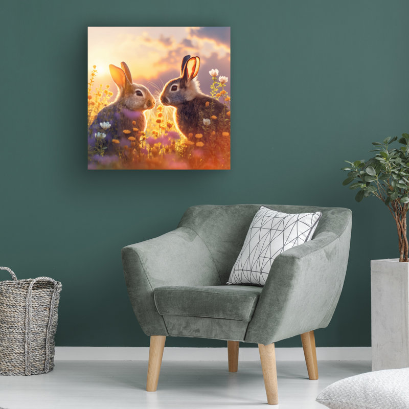 Animaux, animaux des bois 38 sur toile, H 14 po x l 14 po x P 2 po