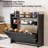 Wall Mounted Spice Rack, Wall Mounted Condiment Holder, Kitchen Storage Rack