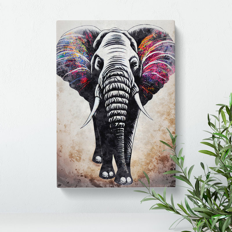 XC1022-1658X Colours Of An Elephant - Wrapped Canvas Print, 60cm H x 40cm W x 3cm D