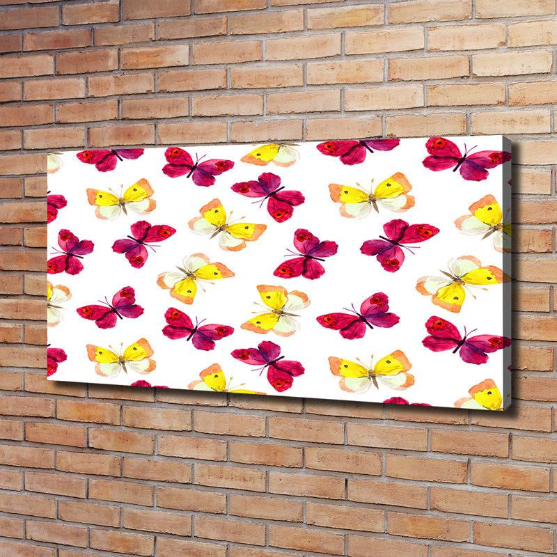 Butterflies And Flowers - Wrapped Canvas Print