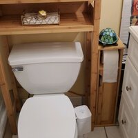 Evideco 2 in 1 Toilet Paper Holder and Storage Unit Cabinet-Mahe