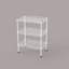 Multi Purpose Metal Storage Rack With 3 Layers, Living Room Storage Shelf, Bathroom Towel Shelf, Laundry Room Organizer, Kitchen Pantry Rack Save Space, White Color