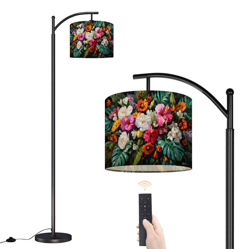 Lampe sur pied avec abat-jour ajustable Tropical