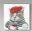 « cattitude iii », reproduction de peinture à l’acrylique sur toile tendue-31453459