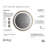 Effect LED-Illuminated Round Mirror Brushed Gold Frame With Frosted Strip-77066206