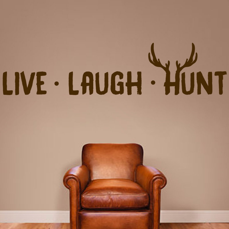 Décalcomanie murale chasse de rire live, Brun chocolat