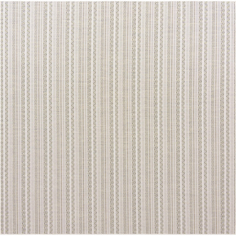 Striped Indoor / Outdoor Rug, Square 7'10"