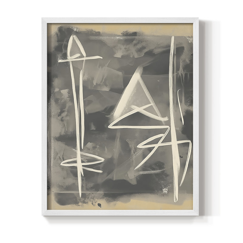 "ABSTRACT Series DCCL XXXIV" par J Paul, Blanc / Blanc, H 15 po x l 12 po