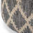 18 Inch Wide Round Pouf In Grey And Natural Handwoven Jute And Cotton