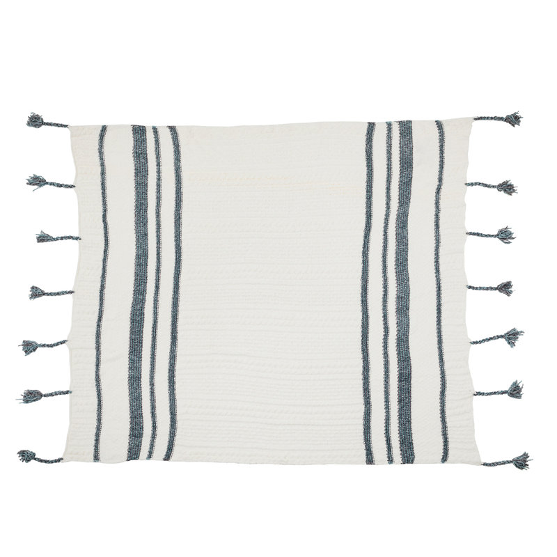 Jeté Versailles en chenille à franges
