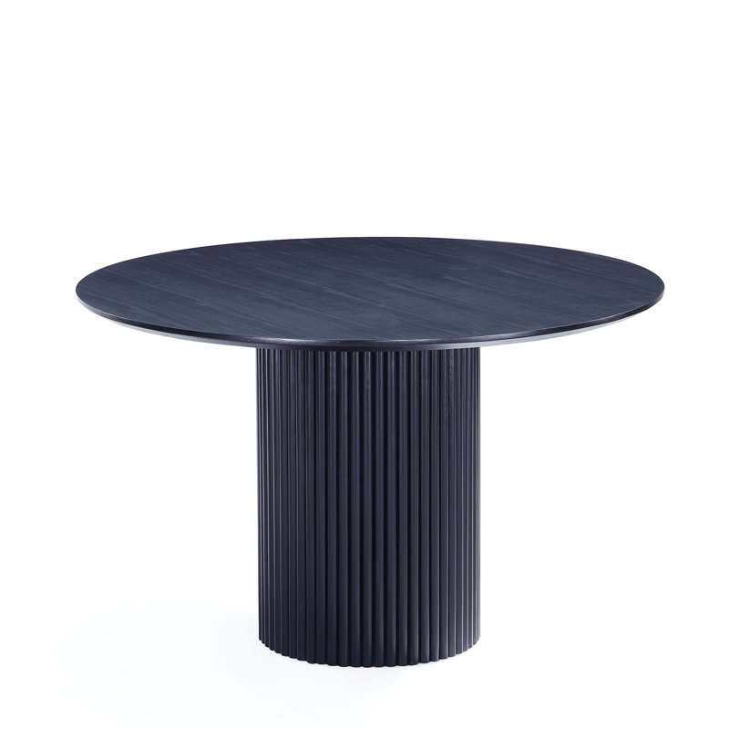 Table de salle à manger Hathaway, Noir, L 47,24 po x L 47,24 po