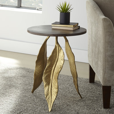 Brittlyns Solid Wood Top End Table