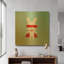 «Rabbit Super Hero» par Ann Kelle, art mural en métal doré, 12 po x 12 po-133651086