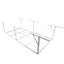 Support de garage blanc en métal 4 x 8 pi, 600 lb Capacité de charge, 22 po à 40 po réglable sur le plancher pour le garage à outils, capacité, rangement pour outils rabattables