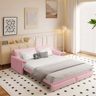 Canapé-lit polyvalent 3-en-1 avec rangement latéral pour divers espaces
