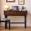 Petit bureau en bois massif de style français rétro-2082504260