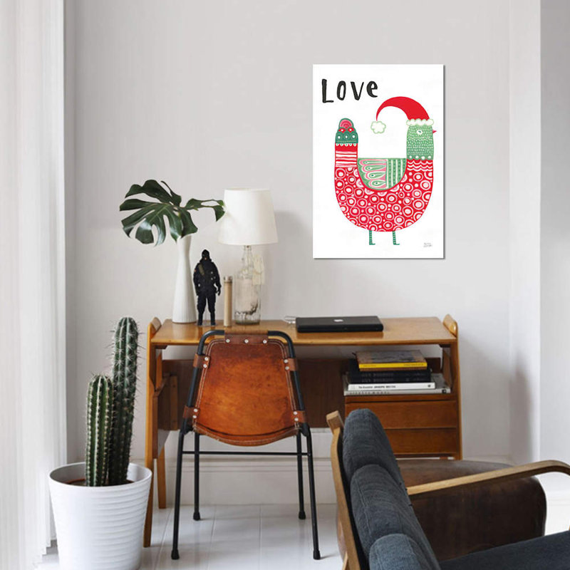 « christmas tweets i » par melissa averinos, impression sur toile, H 18 po x l 12 po x P 1,5 po, Toile tendue, Pas de tapis