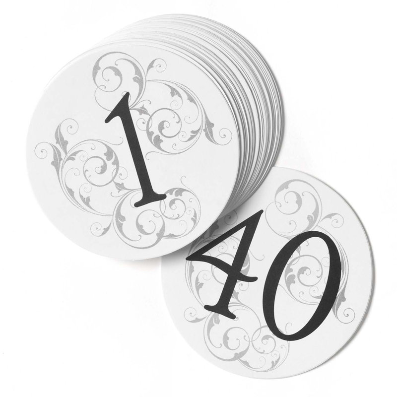 Numéro de table filigree