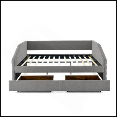 Elegant Queen Size Daybed With Storage And Trundle, Ideal For Modern Living Spaces