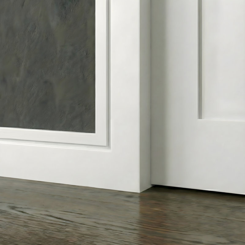 Ensemble de 6 pièces de plinthe en bois massif pour plancher, murs et plafond 11/16 po P x 7 1/2 po X P 96 po L 48 po. Total
